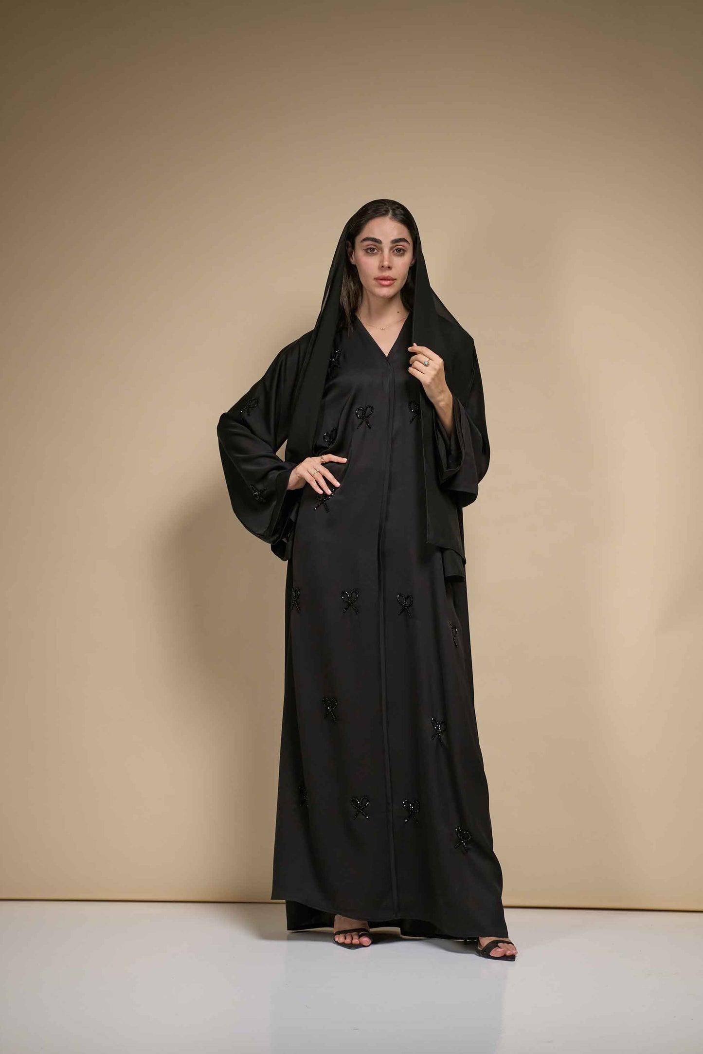 Black Bow Abaya