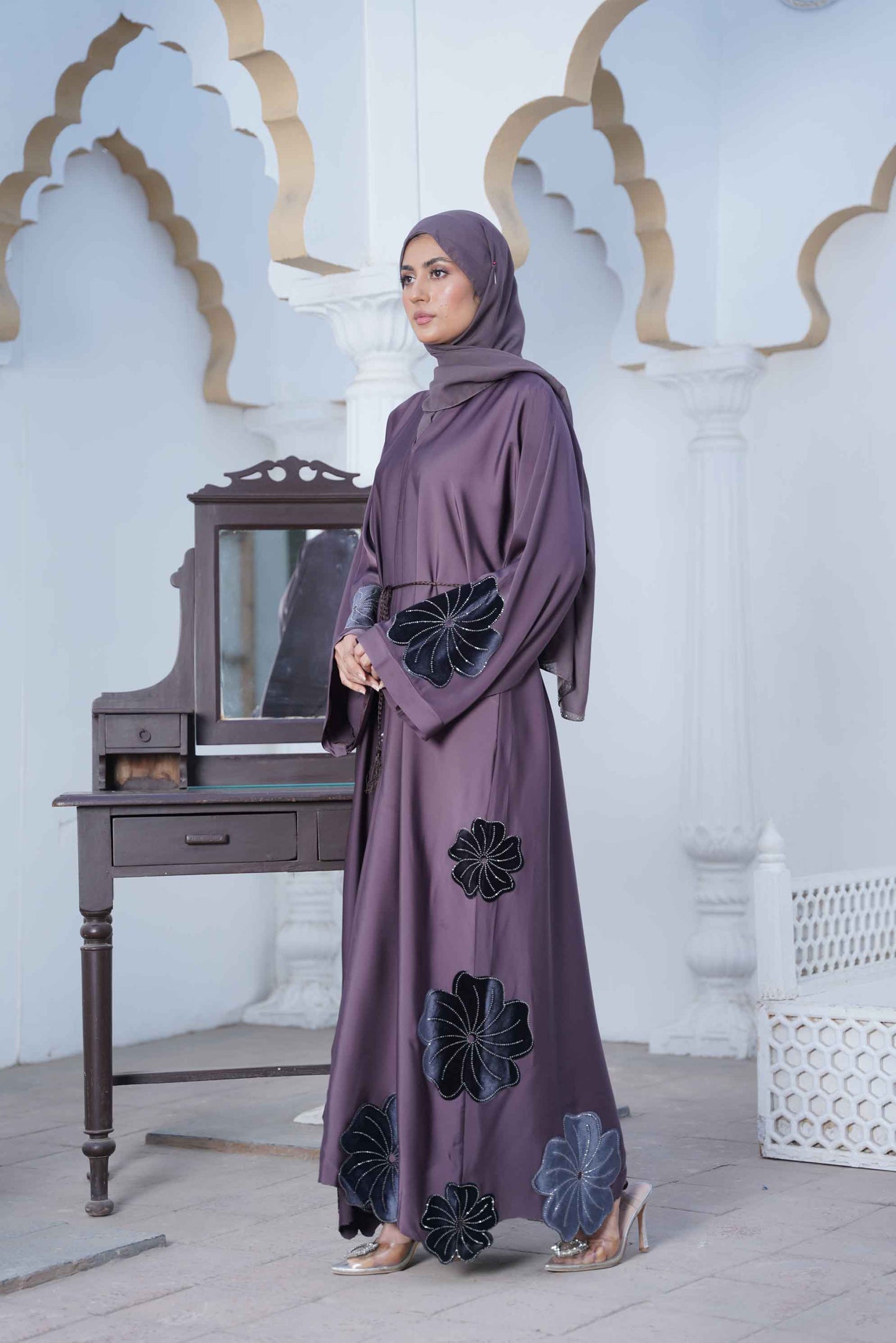 Velvet Blossom Abaya