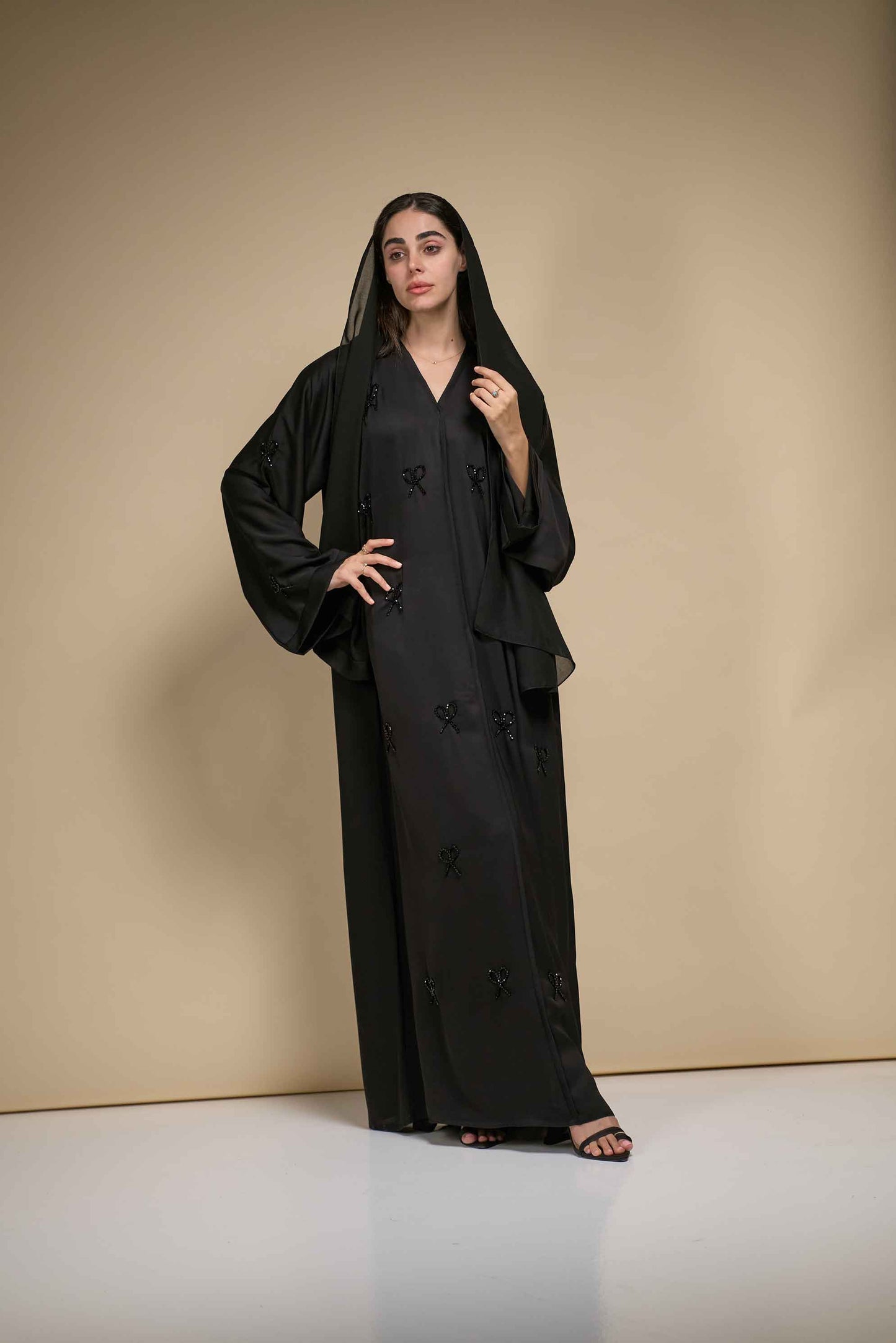 Black Bow Abaya