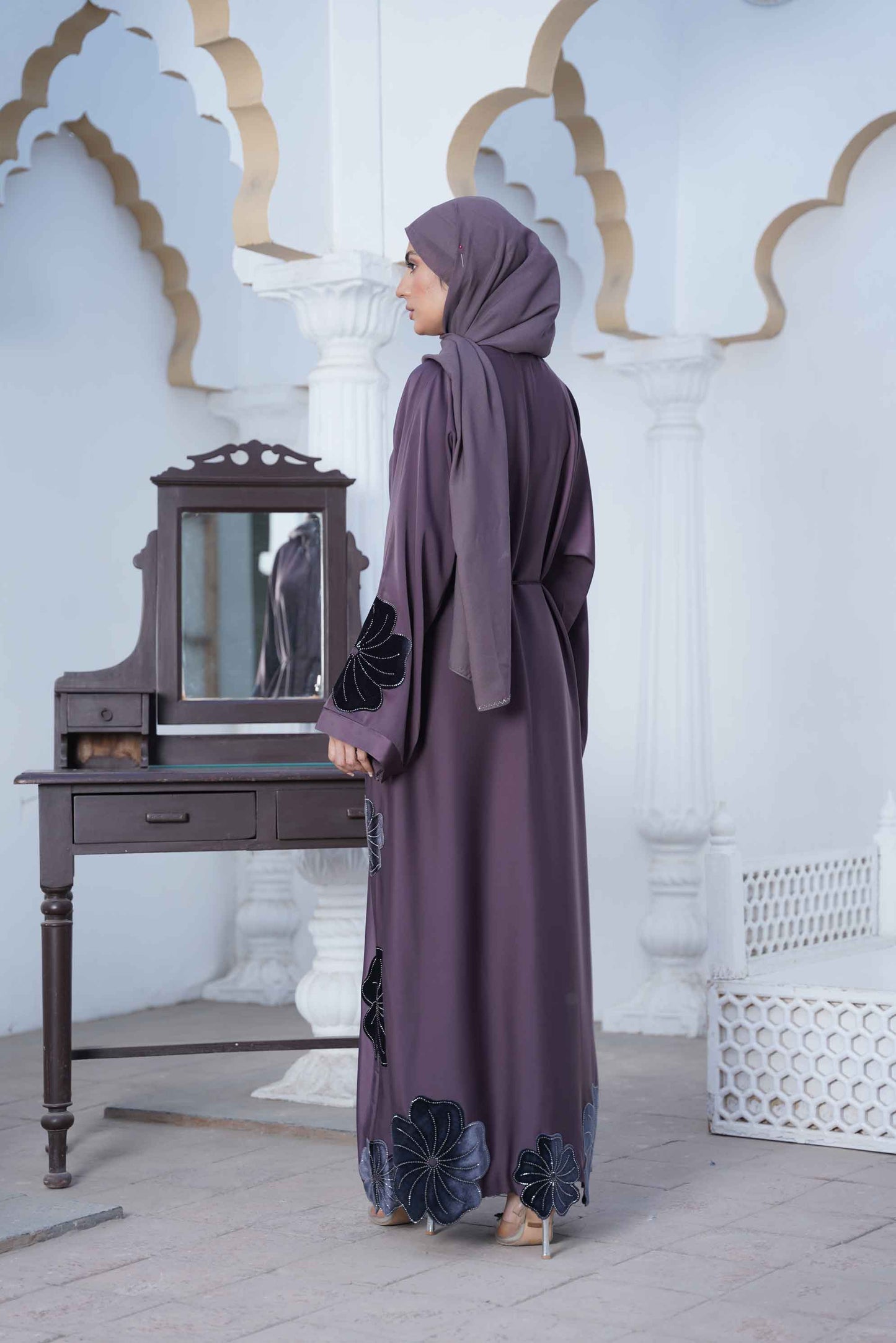 Velvet Blossom Abaya