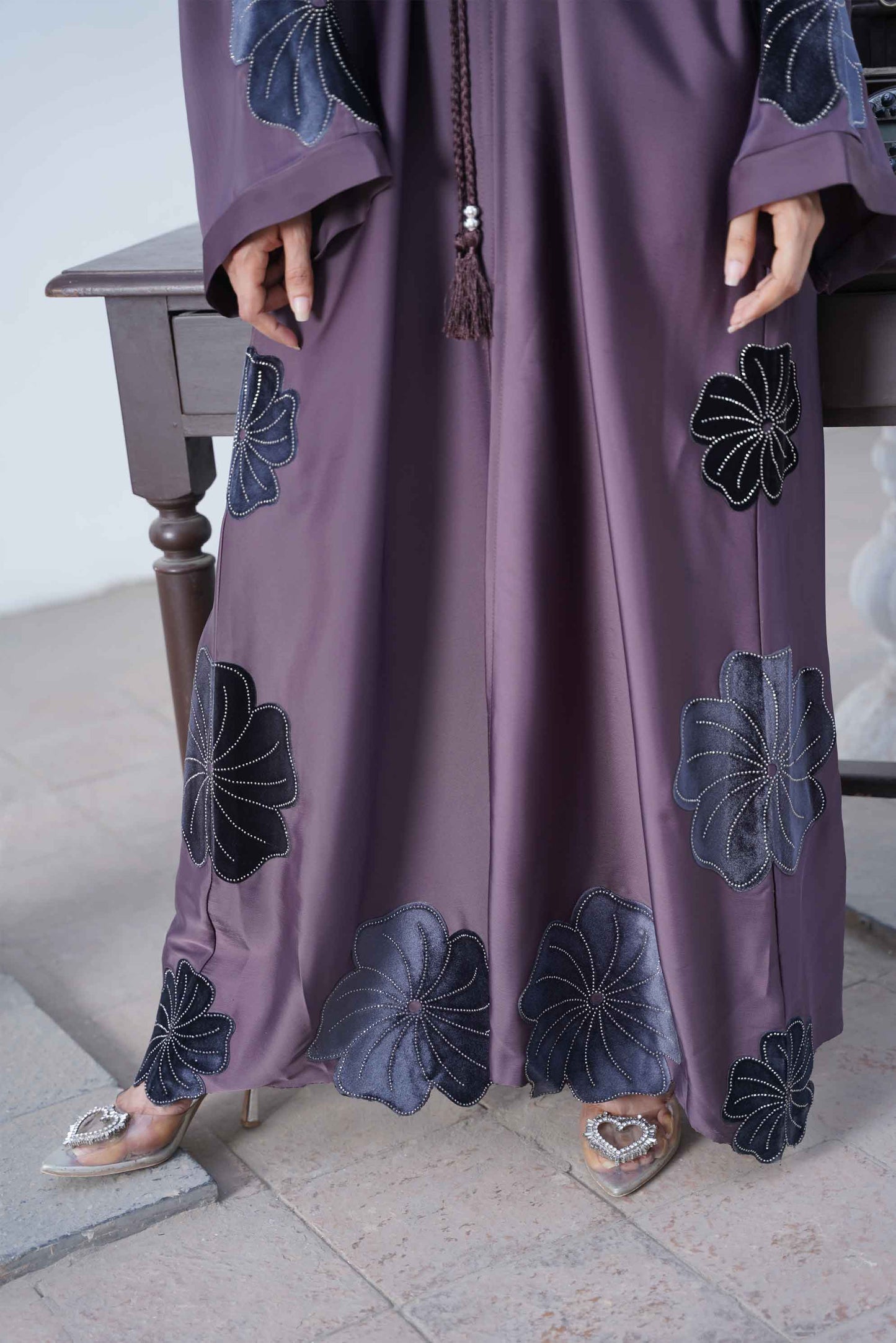 Velvet Blossom Abaya