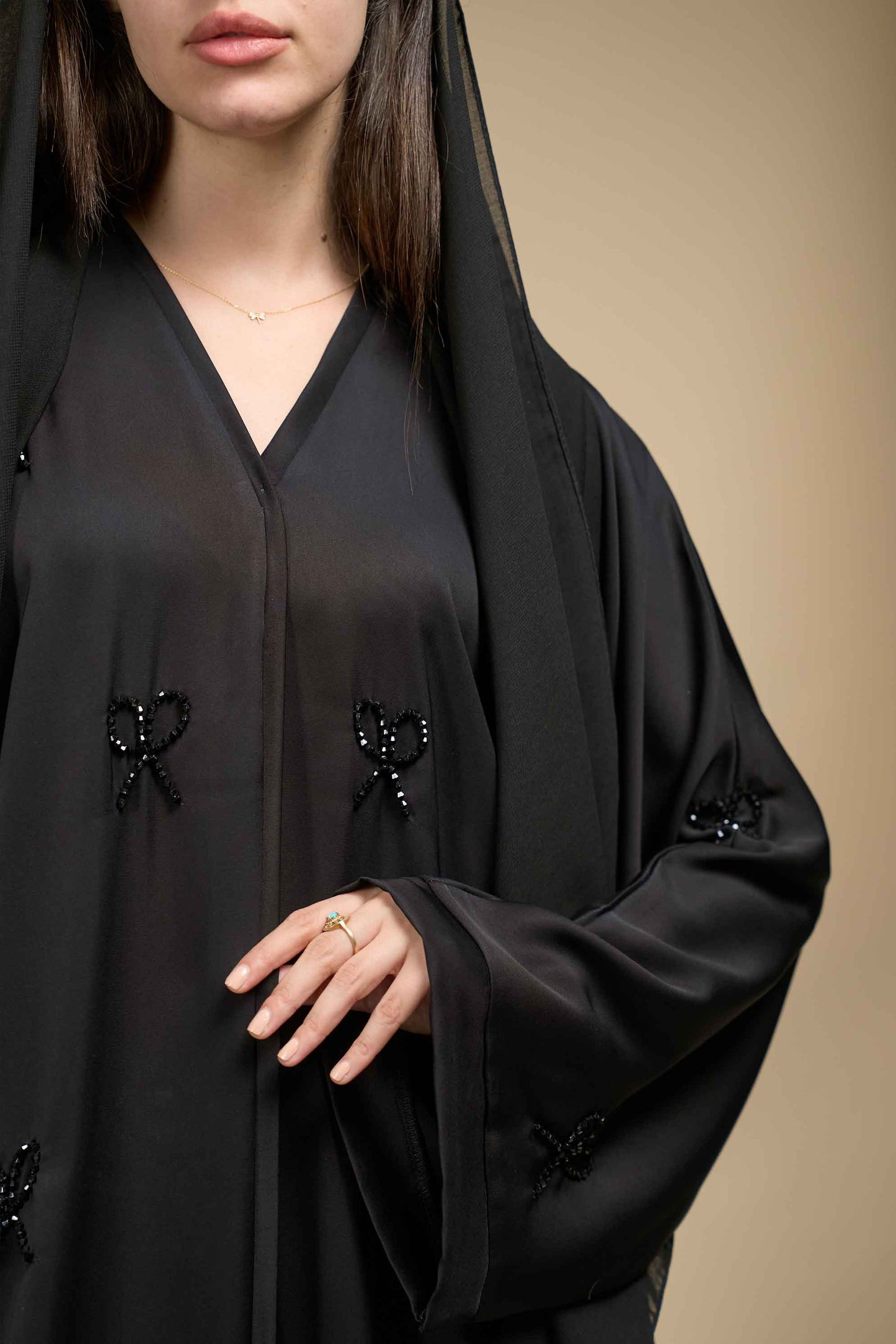 Black Bow Abaya