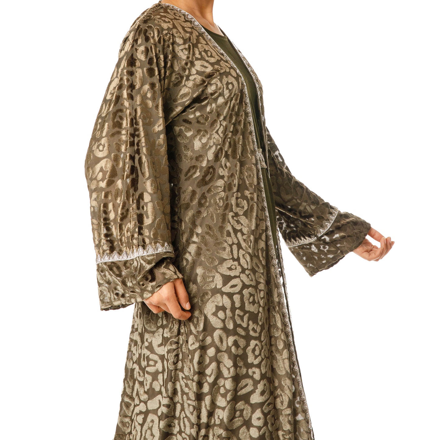 Dark Green Velvet Abaya