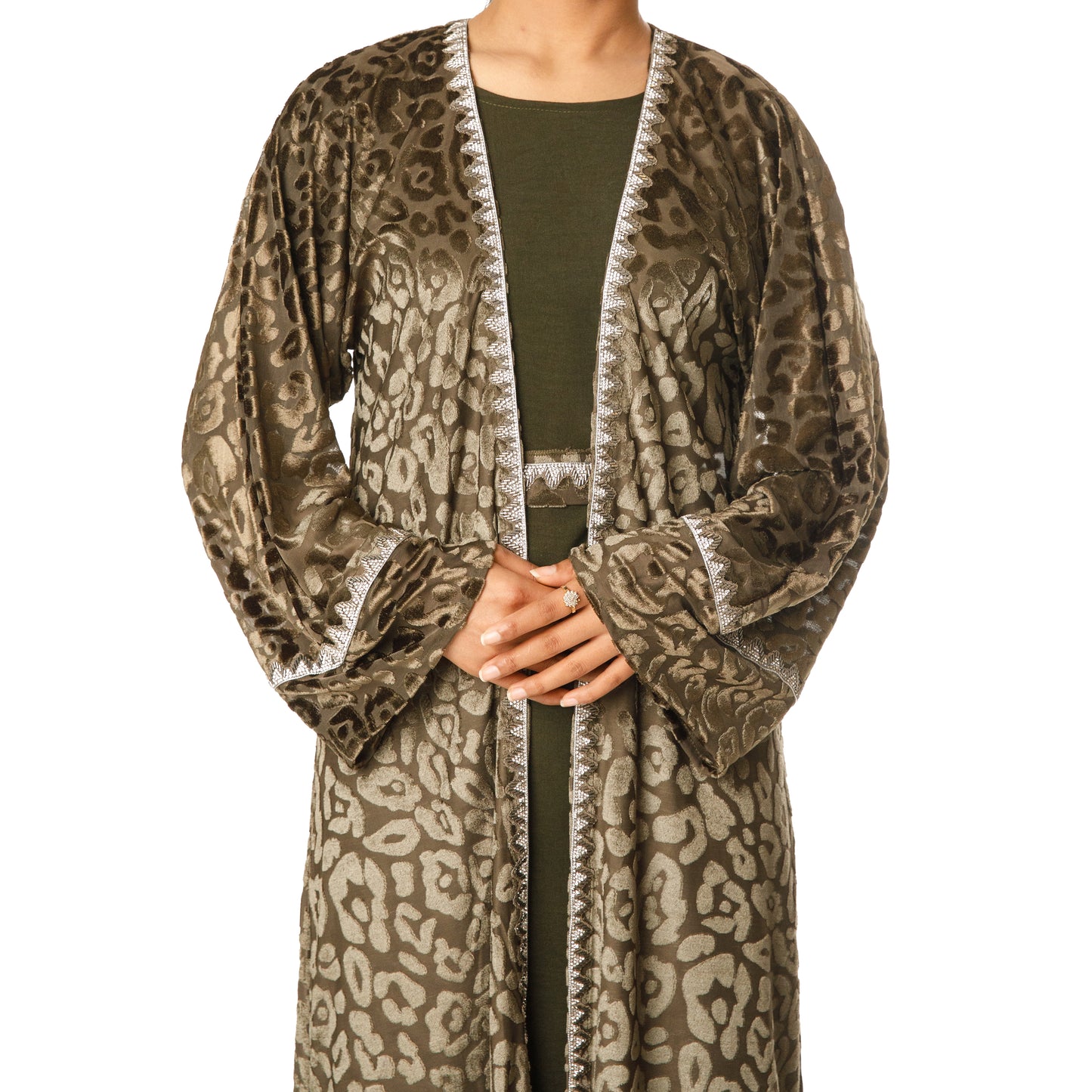 Dark Green Velvet Abaya