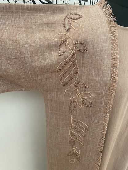 Dusty Pink Linen Abaya
