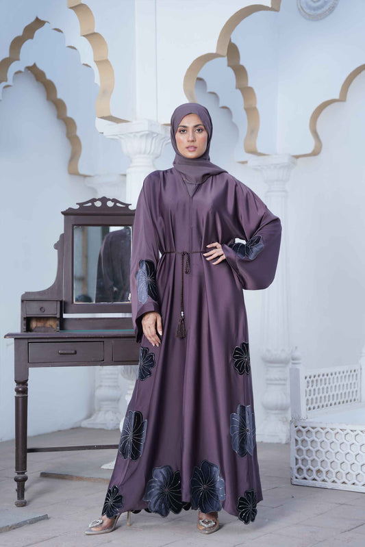 Velvet Blossom Abaya