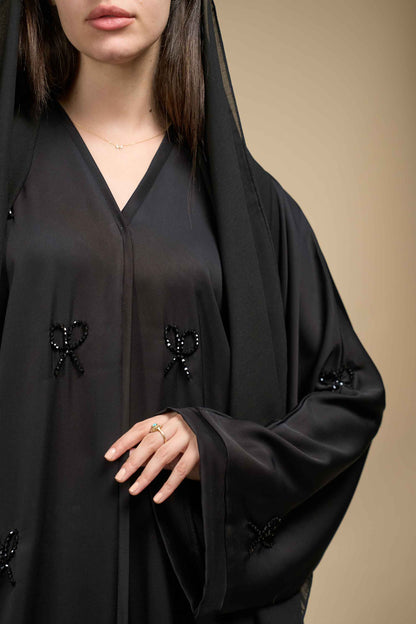 Black Bow Abaya