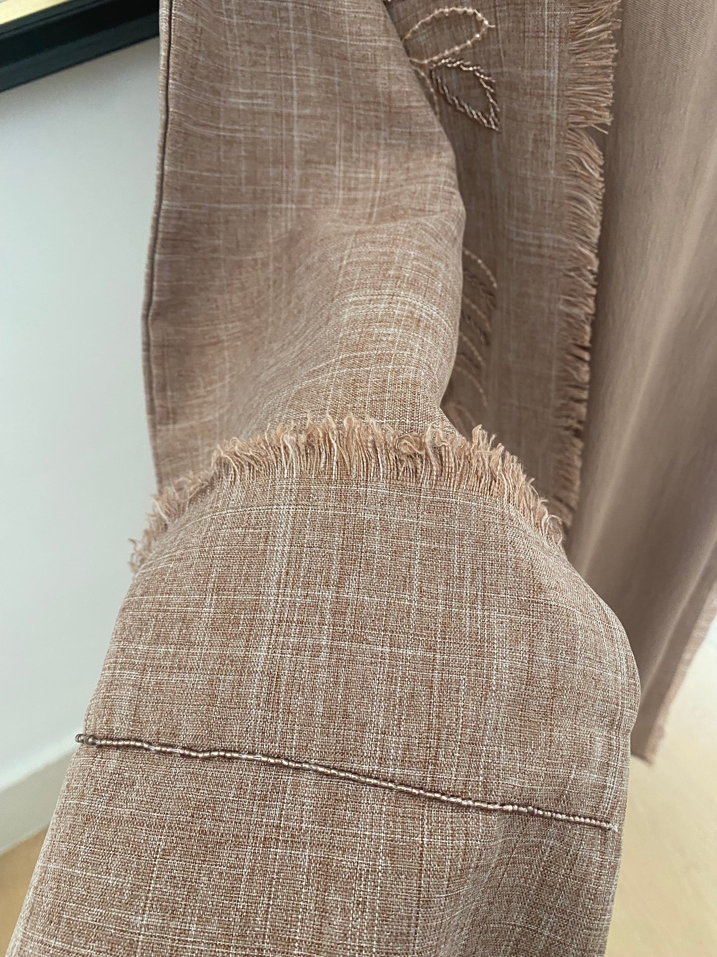 Dusty Pink Linen Abaya